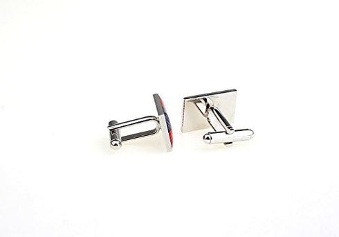 American Flag USA America Pair Cufflinks in a Presentation Gift Box & Polishing Cloth...