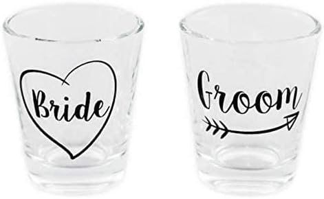 Bride and Groom Shot Glass Set...