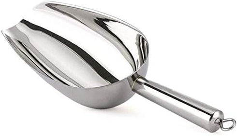 Ice Scoop 12oz, 11 Inch Medium Stainless Steel Metal Food Scoops for Kitchen Party Bar Wedding, Durable & Heavy Duty, Dishwasher Safe....