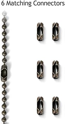 Pull Chain Extension for Ceiling Fans and Light Fixture, 59-inch Long with 6 Matching Connectors (Bronze)...