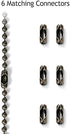 Pull Chain Extension for Ceiling Fans and Light Fixture, 59-inch Long with 6 Matching Connectors (Bronze)...