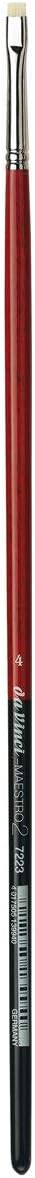 da Vinci Hog Bristle Series 7223 Maestro 2 Artist Paint Brush, Flat Extra-Short with Red Handle, Size 4...