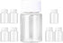 HLLMX 8 PCS Plastic Clear Empty Bottle Pill Bottle Container Chemical Reagent Bottle Liquid Bottle Solid Powder Bottle 20ML...