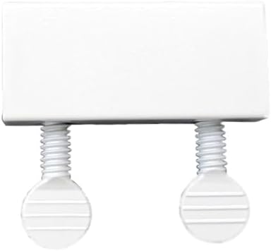 QCAA Sliding Window Security Lock with Vinyl Lining, Child Proof Lock, Aluminum, White, 8 Pack, Made in Taiwan...