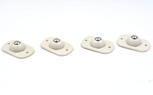 4Pcs Self Adhesive Caster Wheels Mini Swivel Wheels Stainless Steel Paste Universal Wheel 360 Degree Rotation Sticky Pulley for Bins Bottom Storag...