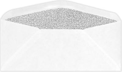 LUXPaper #10 Commercial Flap Business Envelopes | Security Tint | 4 1/8" x 9 1/2" | White | 24lb. Text | 50 Qty...
