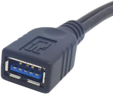 chenyang USB 3.0 Female to Dual USB Male Extra Power Data Y Extension Cable for 2.5" Mobile Hard Disk...