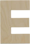 Woodpeckers Wooden Letter E Cutouts 8" - Baltic Birch Plywood - Perfect for Home Decor, Crafts, and Parties - Pack of 1...