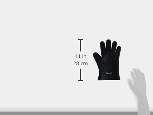 Cuisinart CGM-520 Heat Resistant Silicone Gloves, Black (2-Pack)...