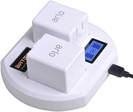Batmax Rapid LCD USB Dual Battery Charging Station for Arlo Pro,Arlo Pro 2 & Arlo Go Wireless Home Security Camera System Batteries...