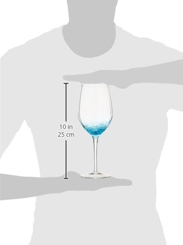 Abbott Collection Optic Bubble Red Wine Glass, Blue...