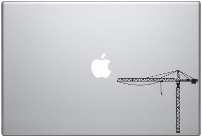 Tower Crane - Building Equipment Construction Labor Union - 5 inch Black Vinyl Decal Sticker for Cars, Laptops, and Windows – Durable, Weatherproo...