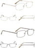 3-pack Large Rectangular Reading Glasses with Spring Temple for Men...