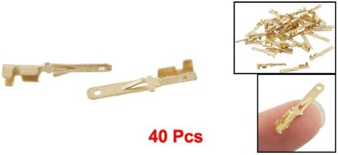 uxcell 2.8mm Wiring Connectors Male Spade Crimp Terminals 40pcs Gold Tone...