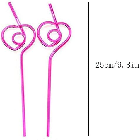 12 PCS Heart-Shaped Party Straws Drinking Sipping Straws, Novelty Props for Wedding Birthday Party…...