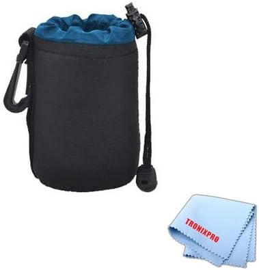 Small Neoprene Soft Lens Pouch for Nikon AF-S Nikkor 35mm f/1.8G DX Lens, Nikon AF-S Nikkor 50mm f/1.8G Lens Zoom-Nikkor Lens & More...