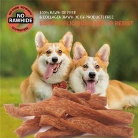 Chicken Dog Chew Twist Sticks, Puffed Human Grade Chicken Dog Treat Sticks, Rawhide Alternative, Easy to Digest 20pcs/Pack...