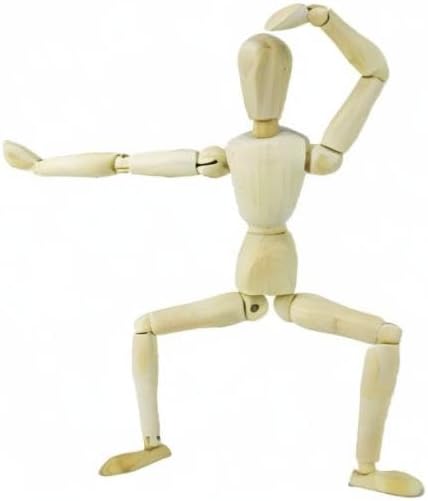HSOMiD 12'' Artists Wooden Manikin Jointed Mannequin Perfect for Home Decoration/Drawing The Human Figure (A)...