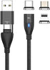 BoxWave Cable Compatible with ASUS ZenScreen MB16ACE - MagnetoSnap PD AllCharge Cable (100W), Magnet PD 100W Charging Cable USB Type-C Micro USB f...
