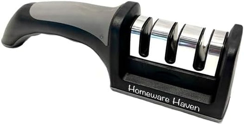 Homeware Haven Kitchen Knife Sharpener | Knife Sharpener | 3 Stage Knife Sharpener | Sharpener | Tungsten Steel Sharpener | Ceramic Sharpener | Di...