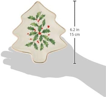 Lenox 879592 Holiday Tree Shaped Party Plate, Christmas Hosting...
