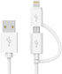 Apple MFi Certified 2 in 1 iPhone Charger Lightning Cable and Micro USB to USB Charger Cord, Compatible iPhone X, 8, 8 Plus,7 Plus, Android Data C...