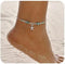 Boho Starfish Anklet Conch Shell Turquoise Foot Chain Beach Foot Jewelry Chain for Women...