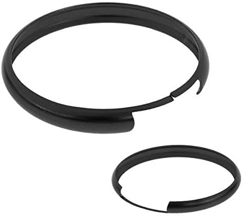 iJDMTOY Black Aluminum Smart Key Fob Surrounding Ring Decoration Compatible with 2008-2014/2015 Gen2 Mini Cooper R55 R56 R57 R58 R59 & Gen1 R60 R6...