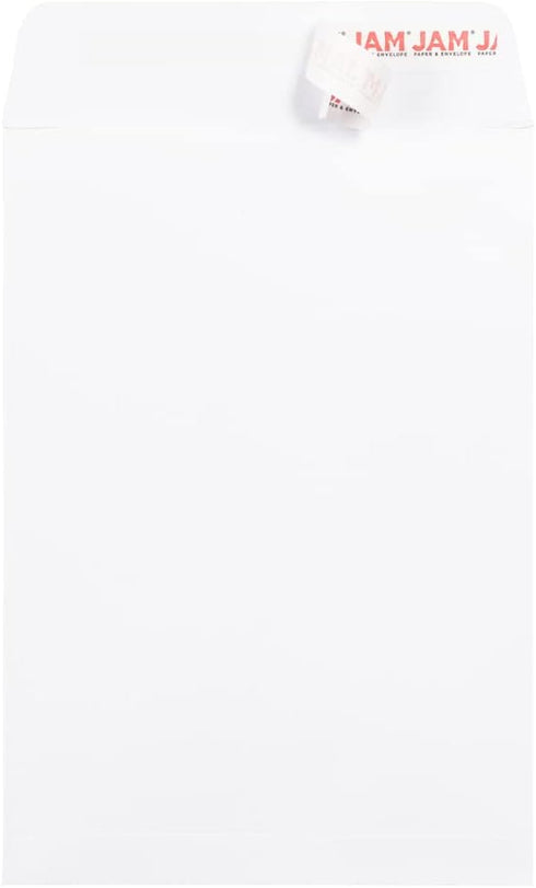 JAM PAPER 7 x 10 Open End Catalog Commercial Envelopes with Peel and Seal Closure - White - 25/Pack...