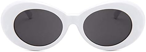 Clout Goggles HypeBeast Oval Sunglasses Mod Style Kurt Cobain (White)...