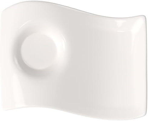 Villeroy & Boch NewWave Cafe Espresso Cup Saucer Plate, 6.5 x 5 x1 in, Premium Porcelain, White...