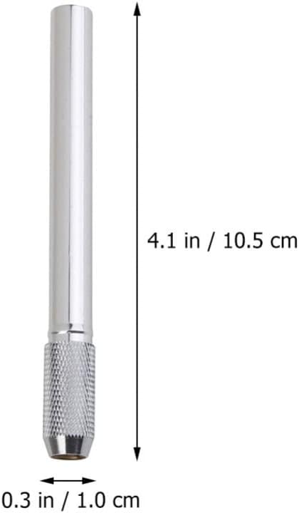 Operitacx 8pcs Stainless Steel Pencil Extenders Crayon Extenders Pen Extenders Pencil Extender Holder Pencil Lengthener Holder for Office Sketch A...