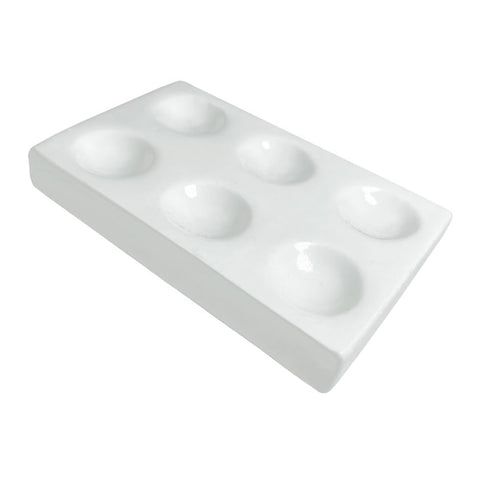 1PC White Porcelain Spot Plate 6 Wells Laboratory Spotting Reaction Plate Best for Laboratory Chemical Experiment Testing...