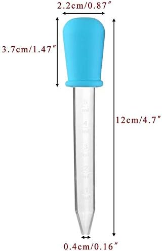 8 Pack Liquid Droppers Silicone 5ml Clear Liquid Medicine Eye Dropper with Bulb Tip for Kids Candy Mold...