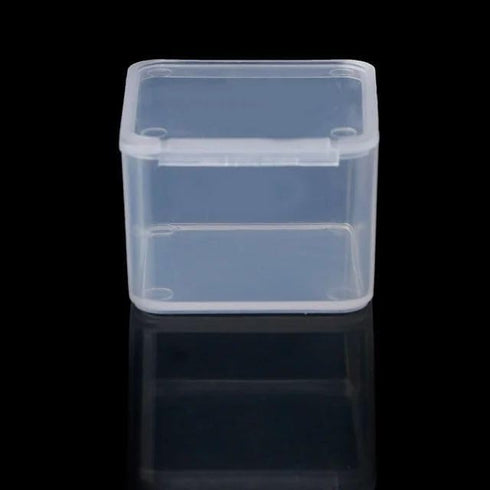 Square Clear Jewelry Storage Boxes Beads Crafts Case Containers-Reusable Plastic- 6x6x1.8cm Comfortable and Environmentally Professional Design Or...
