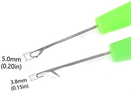 2Pcs Latch Hook Tool,Latch Hook Crochet Needle,Big Crochet Needle 5.0mm(0.2inch),Small Crochet Needle3.8 mm(0.15inch)...