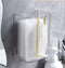 Acrylic Paper Towel Holder, Wall Mounted Paper Towel Dispenser, Adhesive Tissue Box Guest Napkin Countertop Paper Towel Holder for Bathroom(White)...
