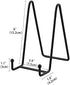 Iron Easel Plate Stand for Display - 6 Inch Black Holder for Pictures, Photos, Decorative Plates, Dishes | Tabletop Art Frame Stand...