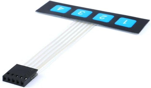 3Pcs 1x4 Matrix Array Membrane Switch 4 Key Matrix Keyboard Membrane Keys 68*20mm 5Pin Dupont for Keyboard...