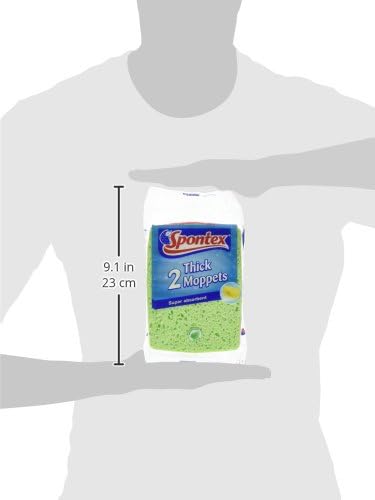 Spontex Thick Moppets, 6 Packs of 2 (Total 12 Sponges)...