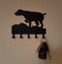 GSP on Point - German Shorthaired Pointer Key Holder for Wall - Small 6 inch Wide with 5 Hooks - Made in USA...