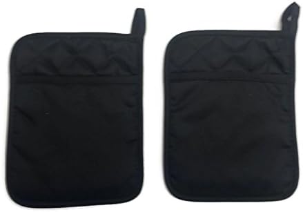 Home Collection Set of 2 Red And 2 Black Neoprene Pot Holders...