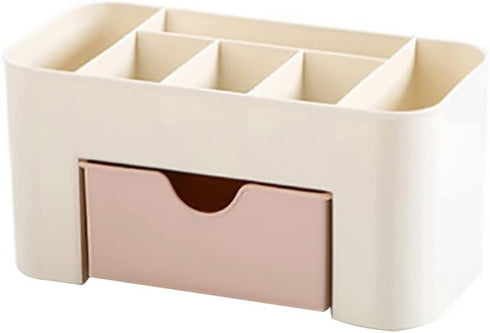 Plastic Cosmetic Display Organizer Makeup Storage Drawers Beauty Organizer Stand Skincare Storage Case Small Cosmetic Shelf for Vanity Dresser Lig...