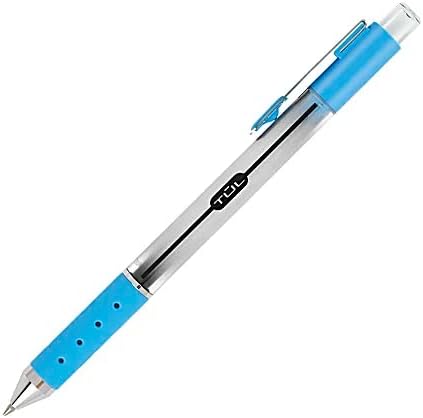 TUL Retractable Gel Pens, Medium Point, 0.7 mm, Silver Barrel, Assorted Inks, 4-Pack (Blue, Red, Green and Sky Blue)...