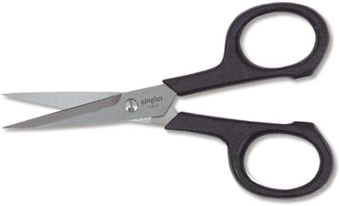 Fiskars Gingher 01-005102 Lightweight Embroidery Scissors, 4-Inch , Black...