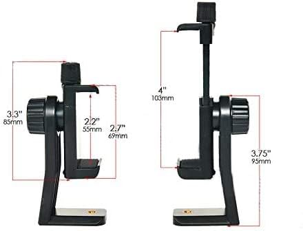 Acuvar Premium Smartphone Holder/Vertical and Horizontal Tripod Mount Adapter Rotatable Bracket with 1/4 inch Screw/Adjustable Clip for iPhone, An...