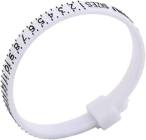 1Pc White Finger Measuring Belt Jewelry Measurement Plastic Unisex Ring Sizer Supplies,United States Attractive Design?Jewelry Sizers and Mandrels...
