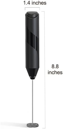 Cuisinox Electric Milk Frother Handheld Stainless Steel Battery Powered Foam Maker, Whisk Drink Mixer Blender For Coffee, Frappe, Latte, Macchiato...