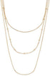 COLORFUL BLING Dainty Gold Chain Beads Statement Necklace Multi-Strand Waterfall Strand Long Chains Strand Necklace for Women Girls Jewelry...