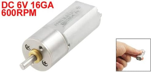 uxcell DC 6V 16GA 600RPM Gear Box Dia Robot Micro Geared Motor Silver Tone...